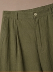Men's relaxed fit linen cotton summer trousers by FJØRNA, shown in a neutral color, featuring a comfortable waistband and casual style.