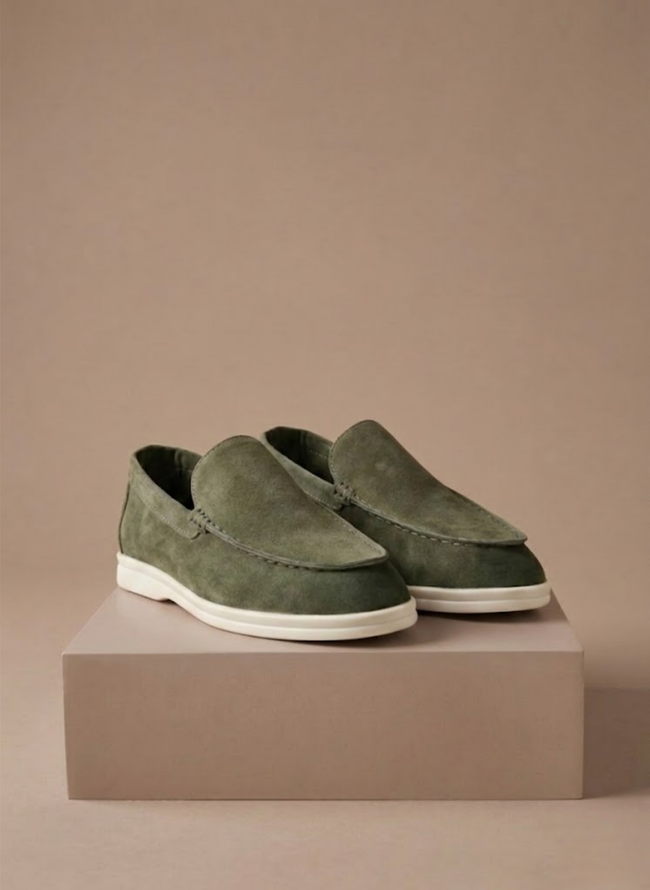 Men's FJØRNA slip-on loafers, lightweight and breathable casual shoes designed for comfortable walking and daily wear.