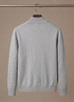 Men's FJØRNA zip cardigan with stand collar, casual stretch knit sweater, featuring a stylish and comfortable design.