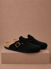 FJØRNA men's suede slip-on clogs showing a stylish, comfortable design with a smooth suede finish for everyday wear.