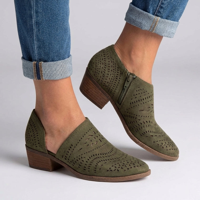 Isolde | Women's Side-Zip Block-Heel Booties