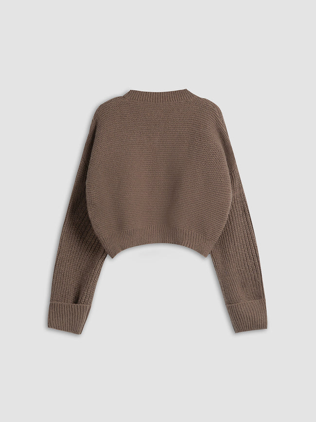 Dawn | V-Neck Cropped Sweater for Women