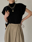 Knit Sweater Vest Women Relaxed Fit Round Neck Sleeveless