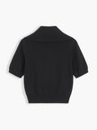 Knit Crop Top Women V-Neck Slim Fit Short Sleeve