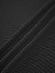 Ribbed Knit Crop Top Women Crew Neck Long Sleeve