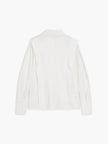 Cotton Button-Up Shirt Women Oversized Collared Long Sleeve