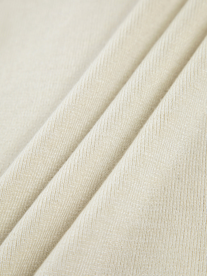 Knit Top Women Reversible Two-Tone Round Neck Long Sleeve