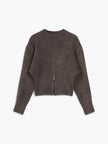 Knit Sweater Women Half Zip High Neck Long Sleeve