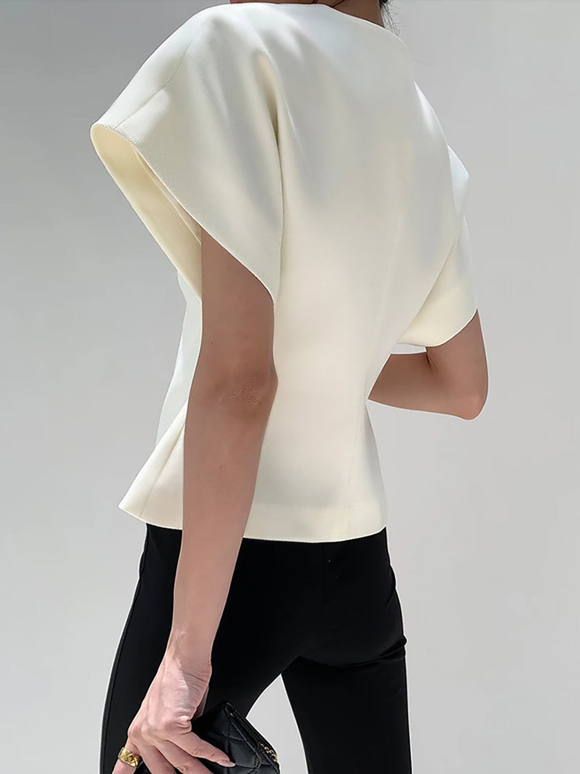 Blouse Women V-Neck Button Front Long Sleeve Woven
