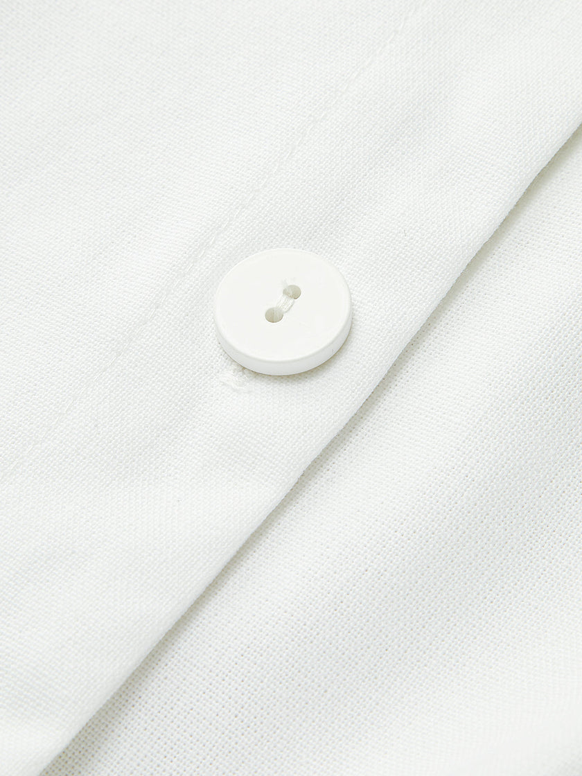 Linen Blend Tank Top Women Cropped Button Front Slim Fit