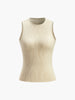 Knit Tank Top Women Scoop Neck Slim Fit Sleeveless