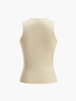 Knit Tank Top Women Scoop Neck Slim Fit Sleeveless