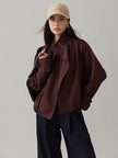 Trench Coat Women Vintage Loose Fit Long Sleeve