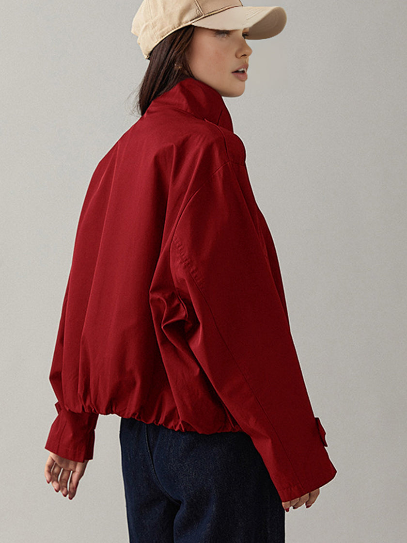 Trench Coat Women Vintage Loose Fit Long Sleeve
