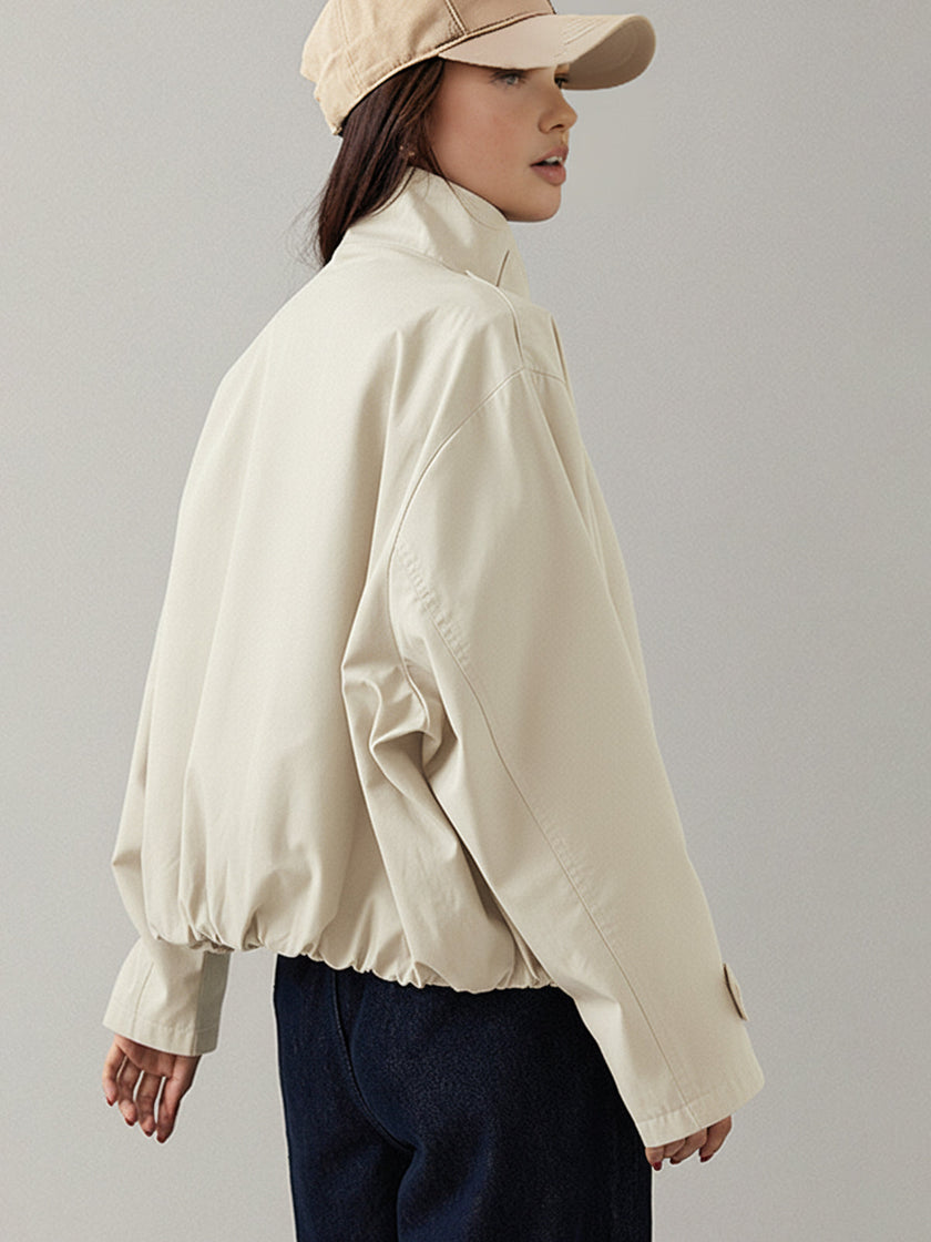 Trench Coat Women Vintage Loose Fit Long Sleeve