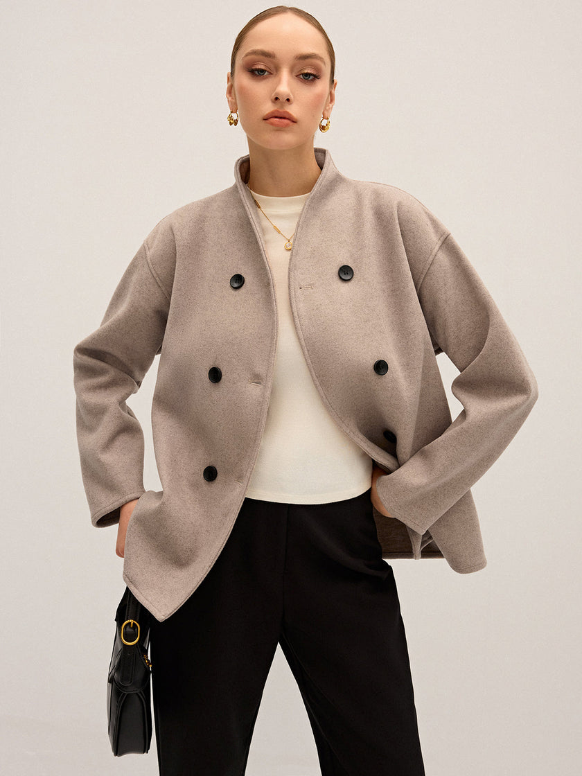 Utility Jacket Women Oversized Cotton Blend Button Front