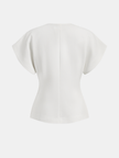 Blouse Women V-Neck Button Front Long Sleeve Woven