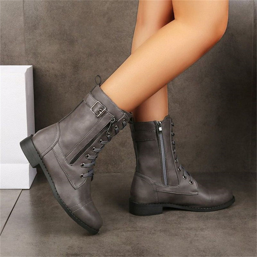 FJØRNA women's orthopedic boots with adjustable straps and zipper, featuring supportive design and sturdy sole.