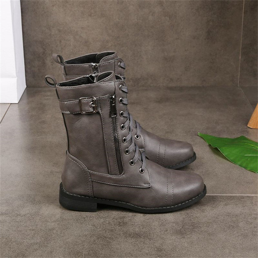 FJØRNA women's orthopedic boots with adjustable straps and zip-up closure, comfortable supportive footwear for foot health.