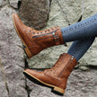 FJØRNA women's orthopedic boots with adjustable straps and zip-up closure, stylish and supportive footwear for comfortable wear.