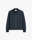Winter Jacket Men Wool-Lined Lapel Collar Single-Breasted Nylon Blend