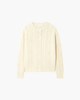 Ribbed Wool Cardigan Women Chunky Knit Winter