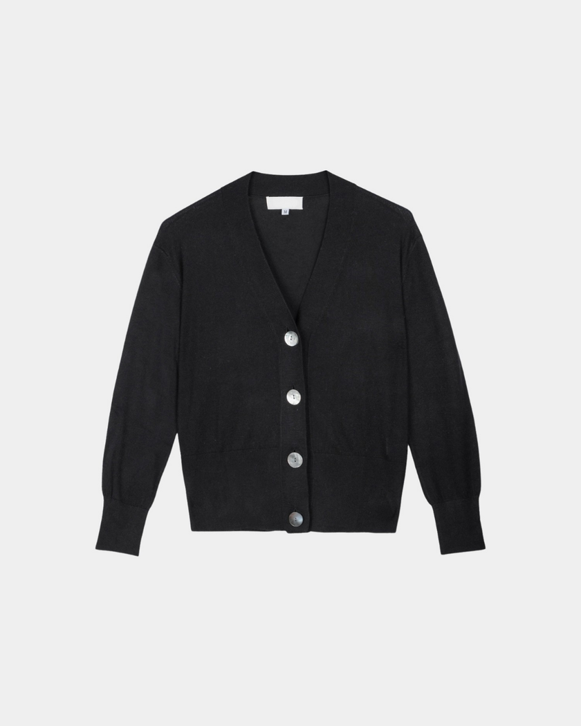 Silk Cashmere Cardigan Women Tailored Waist Lightweight