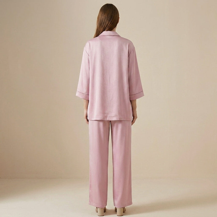 FJØRNA women's lightweight blazer with drawstring detail, shown from the back, tailored fit, and casual yet stylish design.
