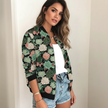 Printed Jacket Women, Lightweight Mixed-Print Statement Layer