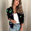 Printed Jacket Women, Lightweight Mixed-Print Statement Layer