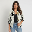 Printed Jacket Women, Lightweight Mixed-Print Statement Layer