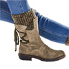 Hillevi | Women's Knit-Cuff Low-Heel Warm Winter Boots