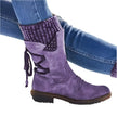 Hillevi | Women's Knit-Cuff Low-Heel Warm Winter Boots