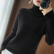 Cashmere Turtleneck Sweater Women Relaxed Fit Soft Knit