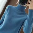 Cashmere Turtleneck Sweater Women Relaxed Fit Soft Knit
