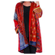 Bohemian Cardigan Women Artistic Print Oversized Open Front