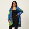 Bohemian Cardigan Women Artistic Print Oversized Open Front