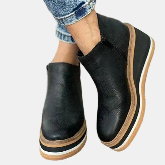Brooklyn | Women's Heeled Ankle Boots with Block-Heel Comfortable Casual Everyday Walking