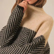 Louise | Women's Elegant Turtleneck Sweater with Feminine Fit Wrap for Casual