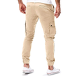 Men's FJØRNA cargo jogging pants with slim fit design, featuring multiple pockets and a fur-lined interior for outdoor wear.