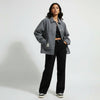Corduroy Trucker Jacket Women Button Front Relaxed Fit