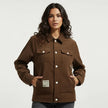 Corduroy Trucker Jacket Women Button Front Relaxed Fit