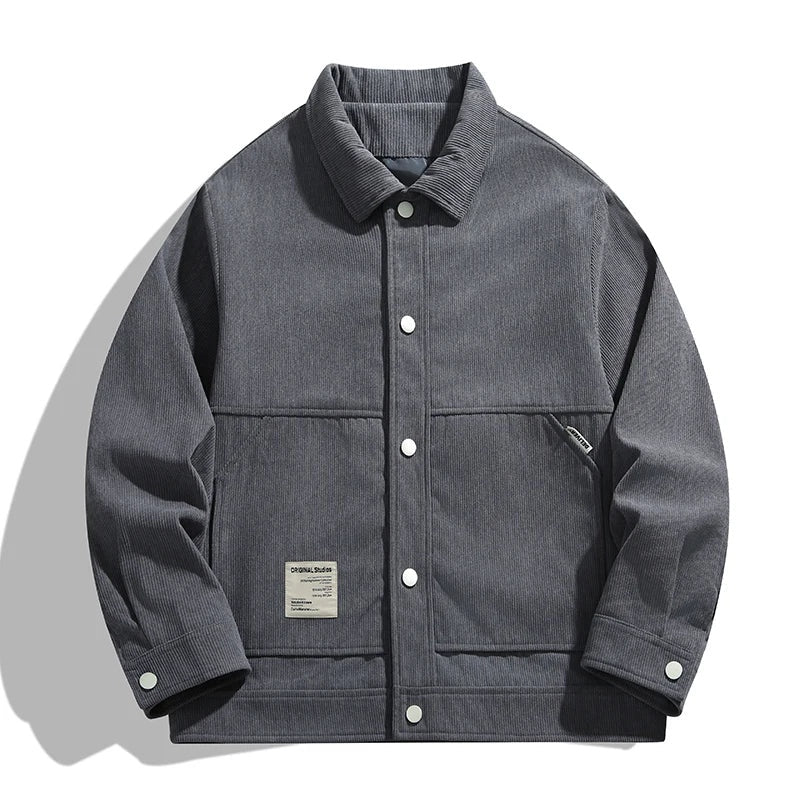 Corduroy Trucker Jacket Women Button Front Relaxed Fit