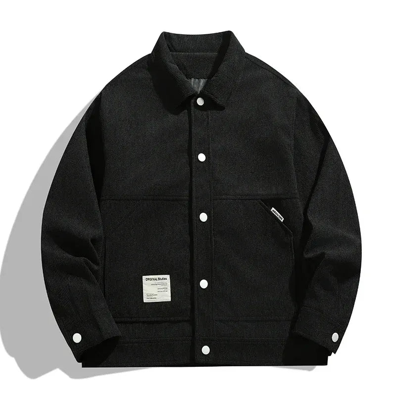 Corduroy Trucker Jacket Women Button Front Relaxed Fit