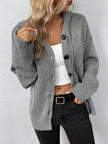 Hooded Cardigan Women Cotton Blend Button Front Tailored Fit