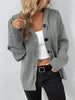 Hooded Cardigan Women Cotton Blend Button Front Tailored Fit