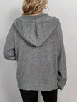 Hooded Cardigan Women Cotton Blend Button Front Tailored Fit