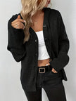 Hooded Cardigan Women Cotton Blend Button Front Tailored Fit