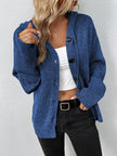Hooded Cardigan Women Cotton Blend Button Front Tailored Fit