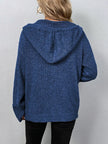 Hooded Cardigan Women Cotton Blend Button Front Tailored Fit